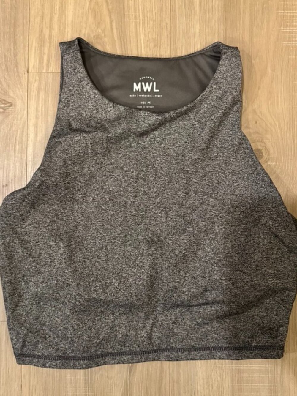 MADEWELL tank top sports bra Gray size medium
